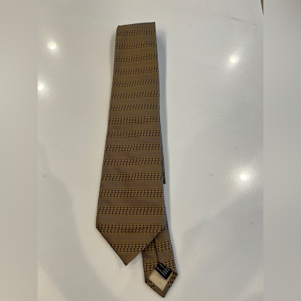 Gucci Brown Striped Patterned Tie